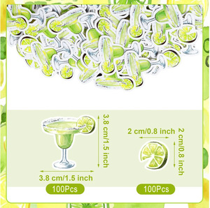 Copas de Margarita con Confeti, Decoración para Despedida de Soltera, Decoración de Mesa para Fiesta Mexicana, Decoración para Despedida de Soltera - Product Image 2