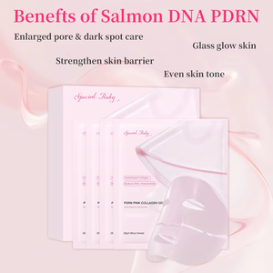 Venta al por mayor OEM PDRN Pink Jelly vegano colágeno ácido hialurónico antienvejecimiento blanqueamiento máscara de belleza Facial hoja cuidado de la piel - Product Image 4