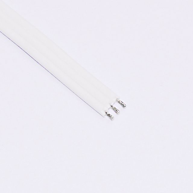 Custom 3 Pin Ribbon Cable 26AWG Silicone Rubber Coated Flexible Flat Cable 0.12mm2
