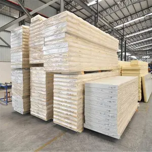 Fire Retardant Acoustic Absorption Glass Wool Sandwich Panel For Wall And Roof