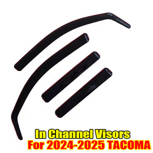 2024-2025 Tacoma Pickup Truck Side Wind Guard Deflector Visor Sports Car Exterior Accessories Channel <strong>Window</strong> <strong>Vent</strong> 4-Piece Set - Product Image 2