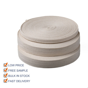 Tự nhiên Webbing xương cá Ribbon thanh lịch Twill polyester bông đóng đai cho DIY thời trang thủ công các dự án và thiên vị ràng buộc Băng - Product Image 1