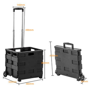 Carritos de Compra Plegables de Plástico con Ruedas para Supermercado, en Oferta - Product Image 4
