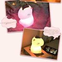 Veilleuse pour bébé thème dessin animé, lumière multicolore, intelligente, avec capteur tactile, commande tactile, lampe originale