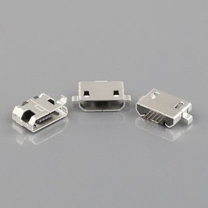 Mini Puerto de Carga <span class=keywords><strong>USB</strong></span>, Conector Hembra SMT de 5 Pines, Tipo <span class=keywords><strong>B</strong></span> <span class=keywords><strong>Micro</strong></span>, LEYE 1.0A 5V, 10000 Ciclos de Durabilidad, Recubrimiento de Cobre - Product Image 2