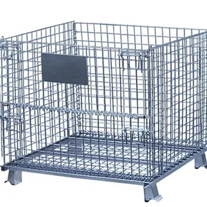 Guichang folding iron frame express sorting cart iron cage warehouse cage logistics table trolleymetal turnover bask