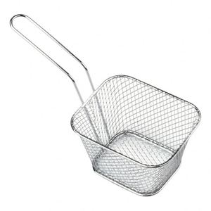 Colador Cuadrado Portátil de Acero Inoxidable, Rejilla Metálica para Pollo Frito, Papas Fritas y Aperitivos, Ideal para Restaurantes - Product Image 1