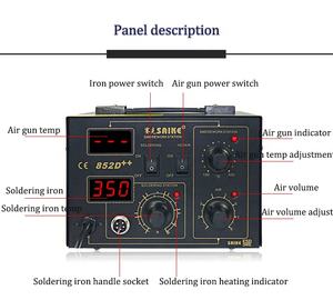 Saike 852D ++ stazione di saldatura ad aria calda stazione di saldatura 220V/110V BGA De-saldatura 2 in 1 con fornitura di Air gun rack, e molti regali - Product Image 5