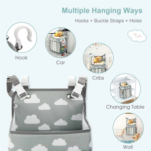 Nibbsi — organiseur de Table pour nouveau-né, <span class=keywords><strong>sac</strong></span> de rangement suspendu pour couches bébé, caddie <span class=keywords><strong>à</strong></span> <span class=keywords><strong>langer</strong></span> - Product Image 4
