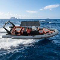 Bateau pneumatique RIB 860 à coque en aluminium en V profond de 28,7 pieds, à grande vitesse, avec T-Top, en Hypalon/PVC