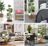 Support à plantes vertical en bois à 5 niveaux, directement de l'usine, écologique et peu encombrant, idéal pour les salons, vérandas et jardins