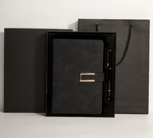 Cahier en cuir de mouton A5 pour réunions d'affaires et conférences, tenue de registres, logo personnalisable - Product Image 6