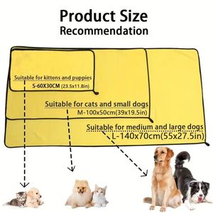 Super Absorbent Schnellt rockn endes Haustier Badet uch Übergroßes dickes Teddy Handtuch Atmungsaktives Muster Katzen-und Hunde reinigungs zubehör - Product Image 3