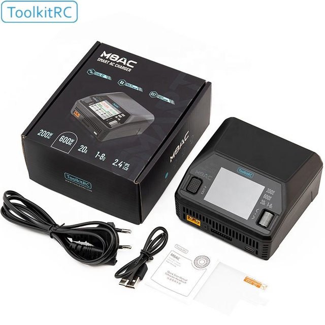 ToolkitRC M8AC Multi-functional Balanced Charger AC200W DC600W 1-8S Lipo Battery for FPV Drone