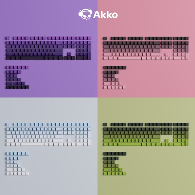 Akko Forest Gradient Keycap Set Shine-Through Side-Printed 135-Key MX Switch Compatible Keycaps