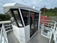Vente directe d'usine en Chine : Bateau de débarquement en alliage d'aluminium 12m x 4m avec pont volant, 8t-10t, pour passagers et marchandises