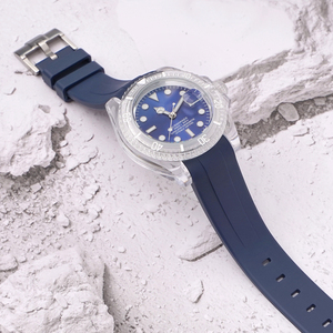 Bracelets de montre en silicone imperméables à extrémités incurvées, 20 mm, pour montres intelligentes, bracelets de sport en caoutchouc pour <span class=keywords><strong>Moonswatch</strong></span> - Product Image 6