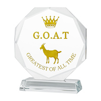Trophée en verre en forme de chèvre pour adultes, destiné aux champions, aux vainqueurs, pour le sport, le bureau et les cadeaux
