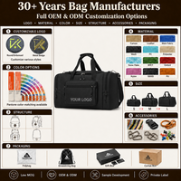 Sac de voyage décontracté en denim grande capacité, sac de sport avec compartiment à chaussures, multi-poches, léger, en polyester résistant à l'usure