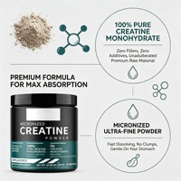 Creatina Monohidrato Pura en Polvo para Adultos, Sin Azúcar, Suplemento Dietético para Fuerza Muscular y Rendimiento Atlético, OEM