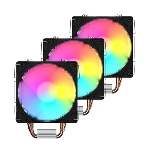 Computer hardware & software Cooler Double Aperture High Speed High air mute LED Aurora luminous cooler cpu fan rgb for pc case