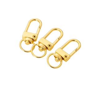 Mosquetón de aleación para llavero, gancho de metal de zinc, accesorio de joyería DIY, herrajes, hebilla para bolso, colores surtidos: blanco, KKC, dorado, negro bronce. - Product Image 5