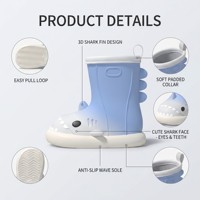 Bottes de pluie 3D requin pour tout-petits, légères, écologiques, antidérapantes, semelle ondulée, imperméables, bottes de boue pour enfants, bottes de pluie personnalisées pour enfants