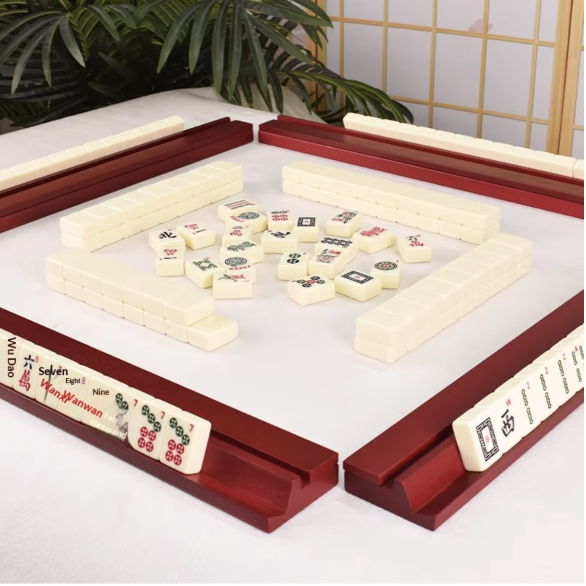 Règle américaine magnétique en bois, 4 rouges