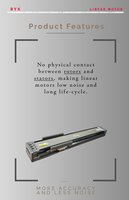 Module de moteur linéaire de haute précision RY-140D avec base en profilé aluminium |   Actionneur linéaire à entraînement direct pour CNC et automatisation