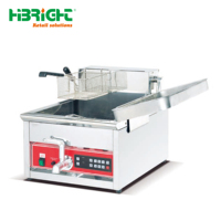 Friteuse professionnelle à gaz en acier inoxydable haute résistance Highbright 52 kg Modèle HBE-CE-6C685 Garantie 1 an pour les cuisines de restaurants