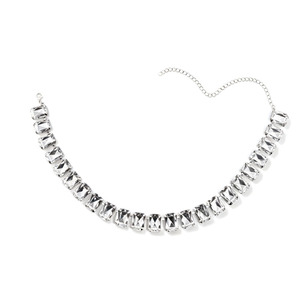 Cadena de clavícula de cristal cuadrado de lujo para mujer, gargantilla geométrica delicada con diamantes de imitación, collar versátil para uso diario y fiestas. - Product Image 4