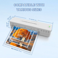 Equipo de Oficina en Stock en EE. UU., Máquina Laminadora de Papel en Caliente y Frío para Bolsas A4/A5/A6 con Película de Laminación