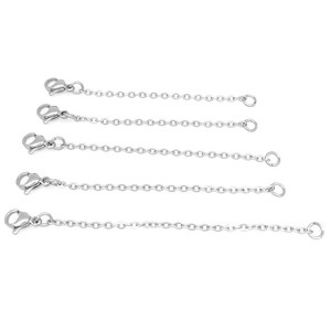 Chaîne en O aplatie en acier inoxydable avec fermoir mousqueton, bracelet à boucle unique, chaîne pour sacs et vêtements, accessoires de bijoux DIY - Product Image 2