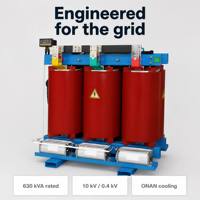 Transformateur triphasé à résine coulée de type sec haute performance et faible perte 630 kVA 10 kV SCB-18, sortie 400 V