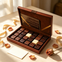 Boîte cadeau en bois/MDF personnalisée pour chocolats, gravée, avec ruban, forme personnalisée, OEM/ODM disponible, plusieurs couleurs, vente en gros d'usine
