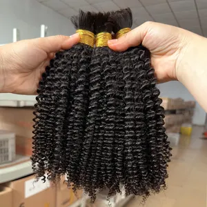 Vente de Gros Cheveux Humains Brésiliens Vierges Ondulés et Bouclés sans Trame pour le Tressage