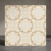 Carreaux de sol en céramique de porcelaine brillante effet marbre de Carrare, design poli, 60x60 cm