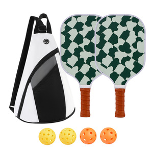 Pickleball <b>Backpack</b> With 2 Rackets 4 Balls Nylon Bag Portable Outdoor <b>Training</b> Equipment Standard Shape Fiberglass Paddles - Product Image 1