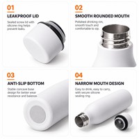 Gourde sportive personnalisée avec logo, 500 ml, revêtement en caoutchouc doux au toucher, acier inoxydable, isolation sous vide, goulot étroit