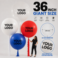 Ballon géant de 36 pouces, 90cm, 1 pièce, en Latex Transparent, à hélium, imprimé, Design personnalisé avec Logo sur Promotion