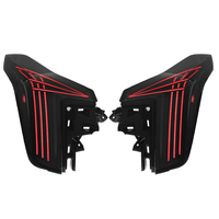 Pour Cadillac CT5 2020-2025, feux arrière à LED fumés noirs avec clignotants séquentiels, animation de démarrage dynamique, style toile de toile de serpents