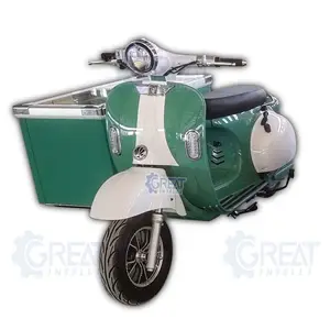 Manufactory direct gelato cart piaggio ape van frozen food truck ice cream motor tricycle