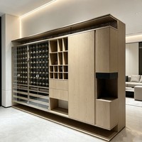Ensemble de meubles de salon modernes sur mesure avec meuble TV, unité murale en MDF et rangement pour appartement, villa et intérieur de maison