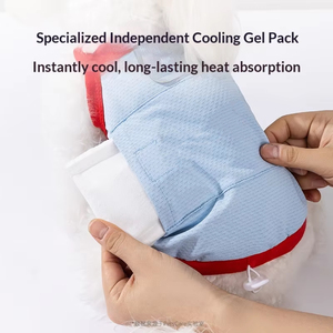 Rompi Sweater Minimalis untuk Anjing, Pakaian Hewan Peliharaan Kasual, Sejuk, dan Bernapas, Rompi Pendingin dengan Kantong Es yang Dapat Disesuaikan - Product Image 4