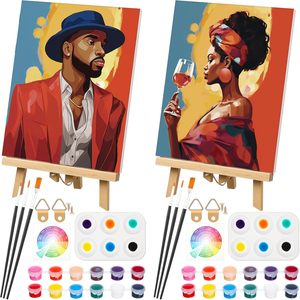 <span class=keywords><strong>Kit</strong></span> <span class=keywords><strong>per</strong></span> Coppie <span class=keywords><strong>per</strong></span> Pittura e Degustazione di Vini, Serata Romantica con Tela Pre-Dipinta <span class=keywords><strong>per</strong></span> Adulti, <span class=keywords><strong>Kit</strong></span> <span class=keywords><strong>per</strong></span> Ritratti 8x10 - Product Image 1