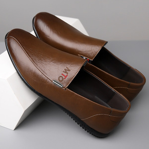 Sepatu Kulit PU Kasual Pria Musim Panas Baru, Bernapas, Anti Selip, Sol Karet, Tren <span class=keywords><strong>Fashion</strong></span> untuk Musim Semi dan Gugur - Product Image 3