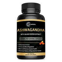 Capsules d'Ashwagandha en marque blanche OEM pour le soulagement du stress, l'augmentation de l'énergie et le soutien immunitaire, adaptogène pour le bien-être des adultes, 120 gélules