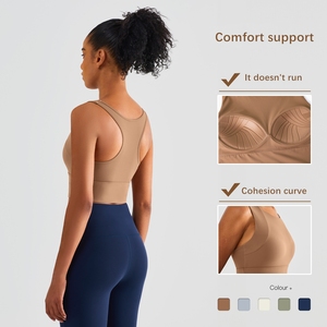 Xsunwing haut prend en charge les femmes Gym entraînement vêtements de <span class=keywords><strong>sport</strong></span> hauts col rond Yoga débardeur Sexy gilet intégré soutien-gorge course soutiens-gorge WAD1490 - Product Image 3