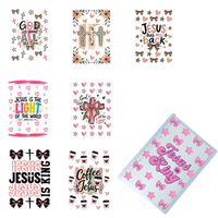 Autocollants personnalisés A5 UV pour couvertures de carnets et journaux, motifs religieux chrétiens et de prière