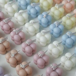 Parfum de maison personnalisé cire de soja parfum sucré bonbons mini petite bougie cube de bulles bougies parfumées créatives pour cadeau - Product Image 3